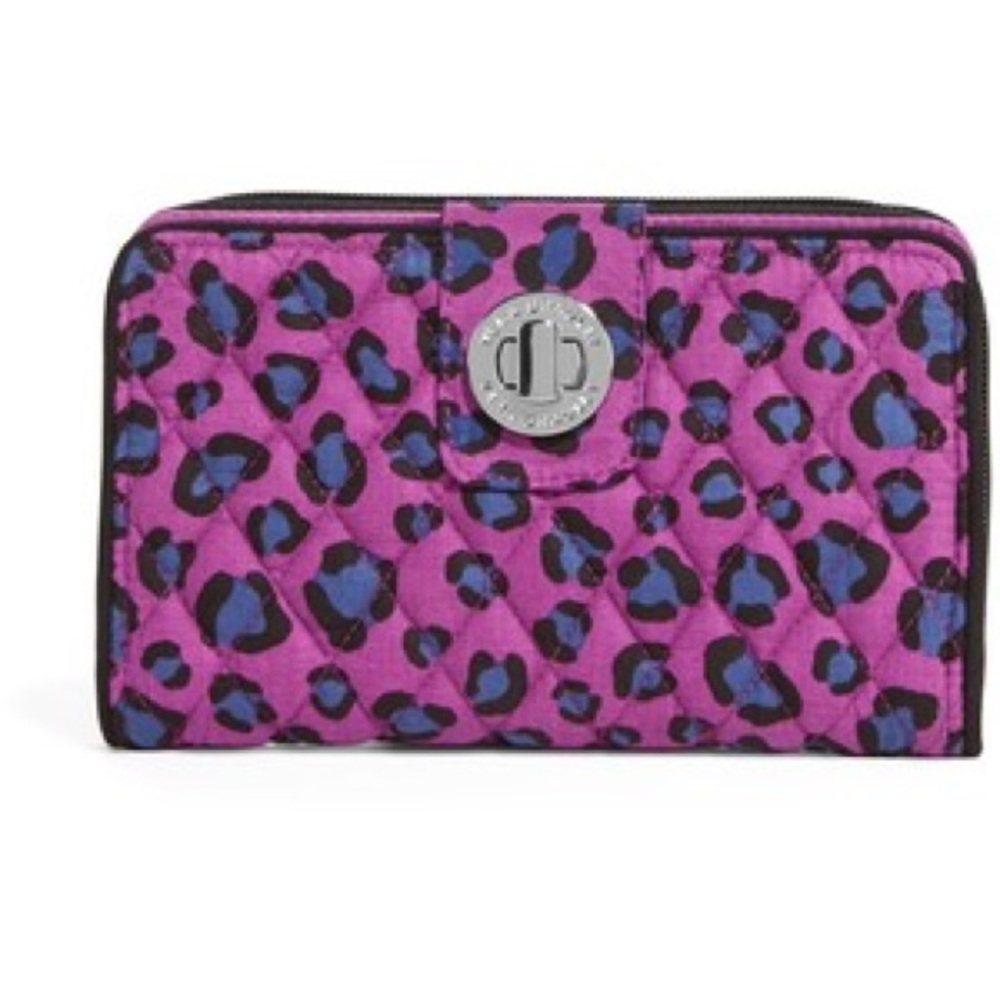 NWT Vera Bradley turnlock wallet leopard spots